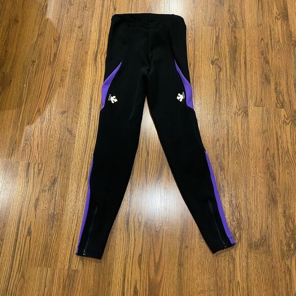 Descente Pants Womens Small Black Purple Stretch High Waist Outdoor Active Cycle - Picture 4 of 6